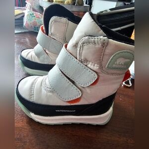 Sorel Kids Waterproof Pale Pink & Black Winter Boots